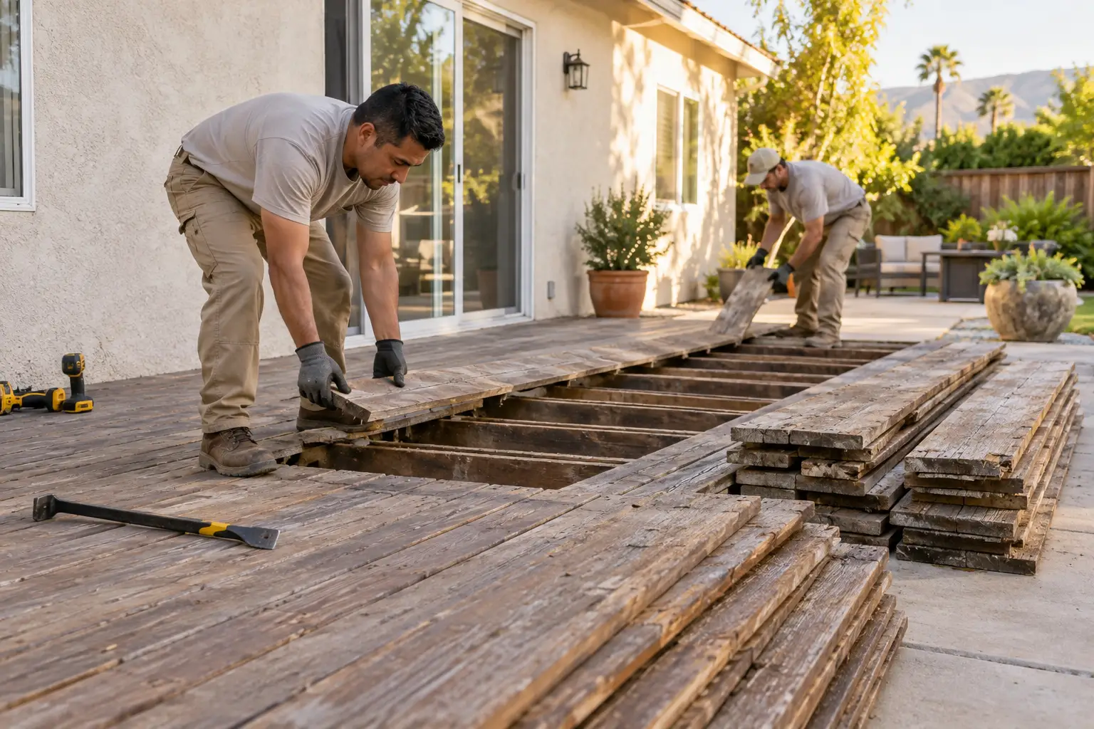 Deck Removal work scene