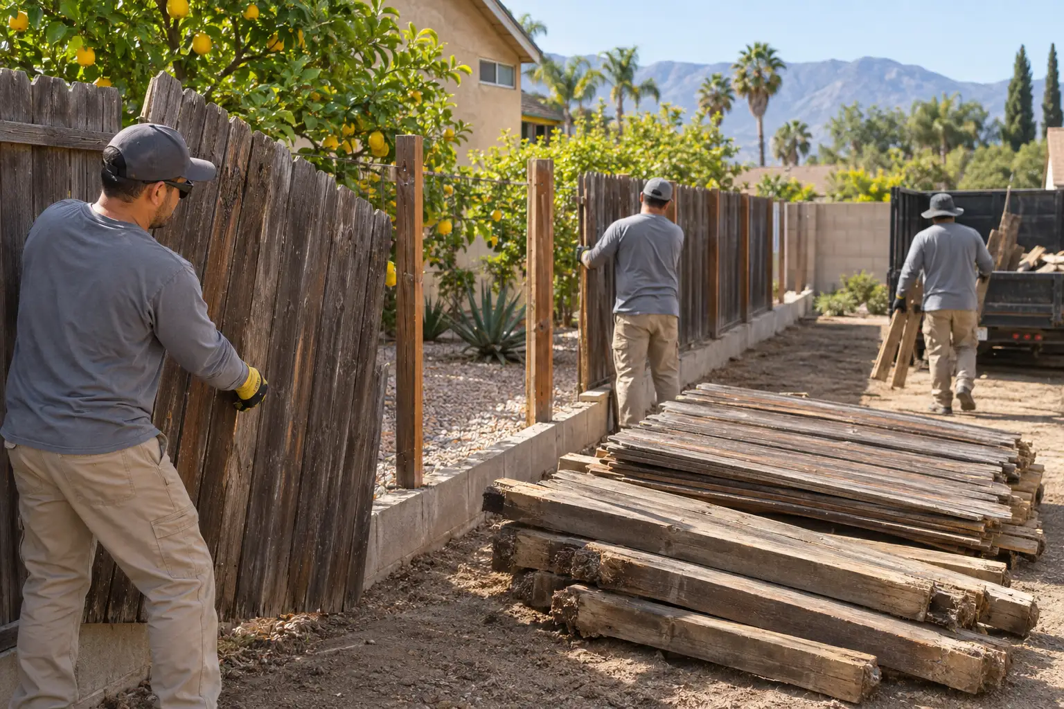 Fence Removal work scene