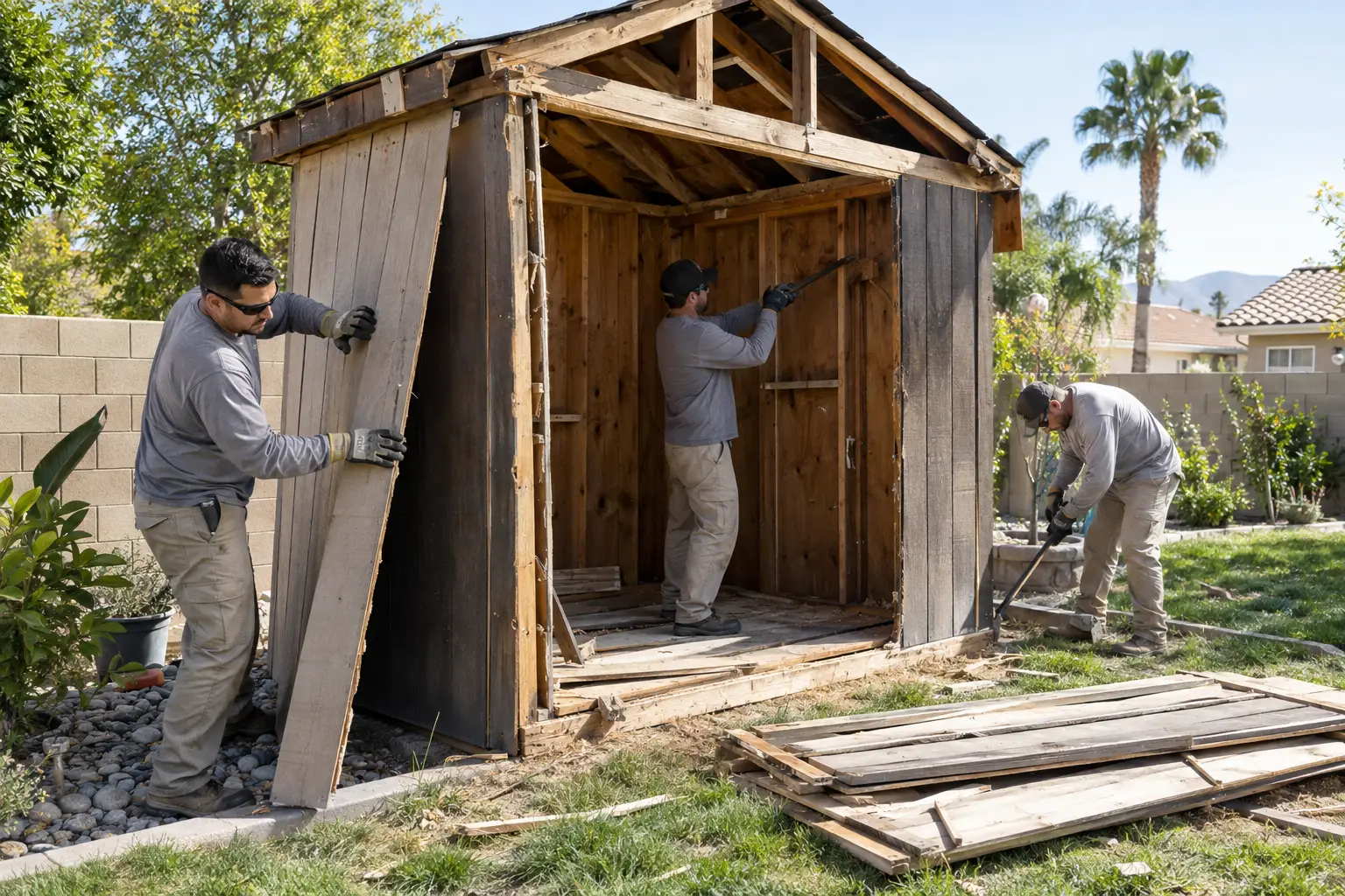 Light Demolition work scene
