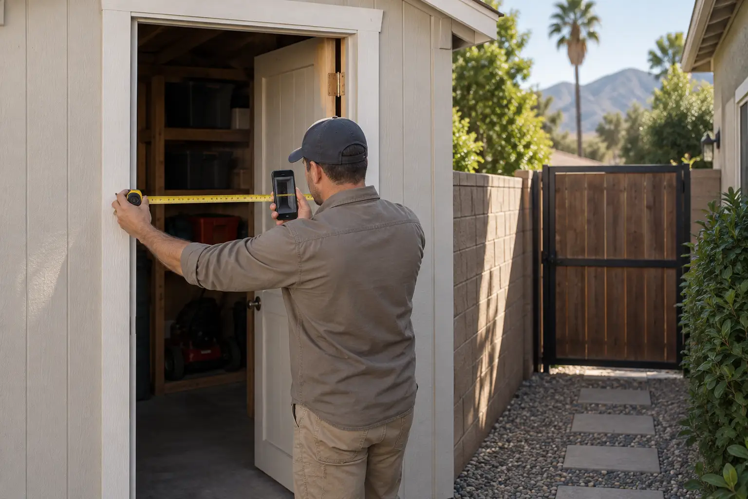 Measuring shed access before removal